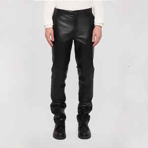 Pantalones de cuero para hombre más vendidos para uso casual, de primera calidad, con logotipo y diseño personalizados. - Product Image 1
