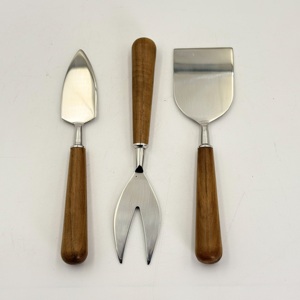 Juego de Cuchillos para Queso de Lujo Hechos a Mano, de Acero Inoxidable con Mango de Madera, Utensilios de Mesa Elegantes para Bodas y Ocasiones Especiales - Product Image 2