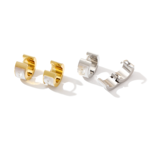 Boucles d'oreilles Zi avec coquille 46621 en acier inoxydable 6 mm 6 pièces Bijoux de mode - Product Image 2