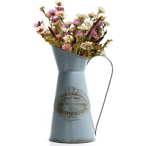Pichet en cuivre antique martelé et vase à fleurs en laiton vintage, carafe en métal artisanale pour la décoration de la maison de style campagnard et la vaisselle de table - Product Image 2
