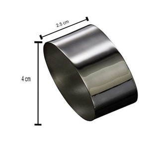 Anneau de serviette en acier inoxydable, design moderne et luxueux, forme ronde, écologique, en stock, cadeaux personnalisables pour les mariages et les fêtes - Product Image 3