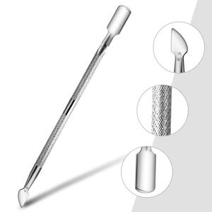 Pousse-cuticules chirurgical Morje double extrémité en acier inoxydable, réutilisable, double usage, avec poignée texturée, arc-en-ciel - Product Image 3
