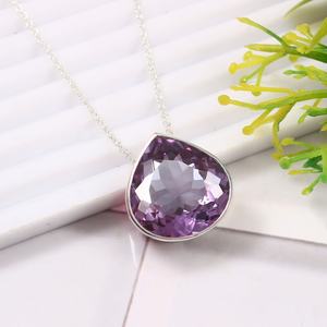 Pendentif Cœur en Alexandrite, Argent Sterling 925, Pierre Précieuse à Changement de Couleur, Plaqué Or 14K, Cadeau de Fiançailles, Bijou - Product Image 4