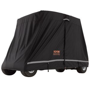 Cubierta de carrito de golf impermeable a prueba de Sol para 4 pasajeros, cubierta completa de poliéster 600D, tres puertas con cremallera, cubiertas de ajuste Universal para coche - Product Image 1