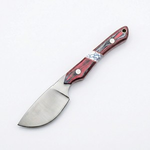 Couteau de survie à lame fixe BLADE MARK INDUSTRIES, acier 3CR13 de qualité industrielle, pointe tombante, pour camping et usage quotidien, manche en bois, étui en cuir - Product Image 4