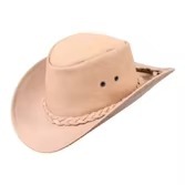 Sombrero Vaquero de Cuero Marrón Mate, Estilo Western, para Hombre y Mujer, con Banda Trenzada, Ala Ancha, Casual, para Exteriores, con Ventilación - Product Image 3