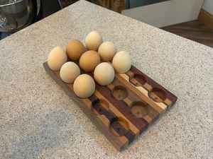 Porta Huevos de Madera Farmahouse, Decoración de Pascua, Bandeja Rústica para Huevos, Soporte de Madera para Huevos, Producto al por Mayor - Product Image 3