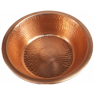 Cuenco de Cobre Puro Martillado para Pedicura con Reposapiés Metálico - Product Image 1