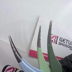 ชุดแหนบต่อขนตา GETUP BROSONS IMPEX GBI รุ่นใหม่ แบบแยกส่วน ทำจากสแตนเลสสตีล ปลายเคลือบเรียบ ขนาด 10 มม. สีชมพู ฟ้า เขียว บรรจุกล่อง - Product Image 3