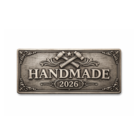 Étiquette métallique personnalisée en acier inoxydable avec logo de marque, impression numérique en creux, lavable, pour chaussures, sacs et vêtements, commande en gros