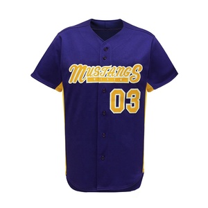 Uniforme de béisbol de poliéster personalizado, uniforme de corte regular liso y de alta calidad - Product Image 2