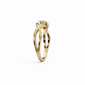 Anillo de Diamante Cultivado en Laboratorio Mystic Eye en Oro Amarillo de 18K, Corte Brillante Redondo, Juego de 7 Piezas para Exportación al por Mayor desde India - Product Image 3