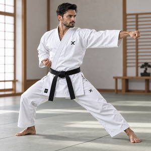 Uniforme et vêtements de karaté pour hommes |   100% Coton Haute Qualité |   Couleurs et ceintures personnalisables |   Vêtements de sport et d'arts martiaux - Product Image 6