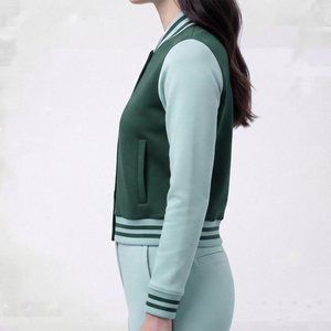 Chaqueta Varsity para Mujer, Prenda Exterior de Verano, Ajuste Elástico, Cuello Redondo, Fabricada por un Fabricante de Ropa - Product Image 3