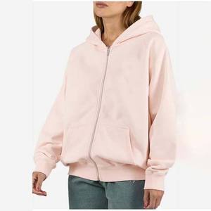 Sudadera con Capucha y Cremallera para Mujer, Color Rosa Claro, 100% Poliéster, Tejido de Punto, Corte Regular, para Otoño e Invierno, Fabricada en Pakistán - Product Image 5