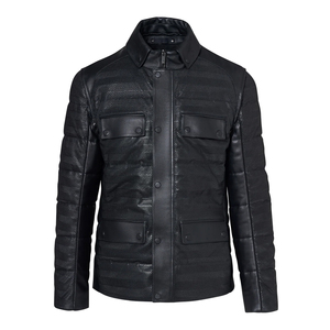 Autumn Winter Men's Casual Zipper Leather <b>Jacket</b> Slim Long Sleeve <b>Canvas</b> Quick Dry & Waterproof Motorcycle <b>Jacket</b> - Product Image 4