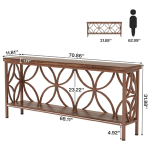 Moderna Consolle Lunga in Legno Massello per Casa, Appartamento e Hotel - Product Image 2