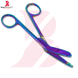 Tijeras para Vendajes Lister de 5.5 Pulgadas, Manuales, Multicolor Arcoíris de Titanio, Acero Inoxidable, Tijeras Médicas para Traumatismos, para Clínica - Product Image 4