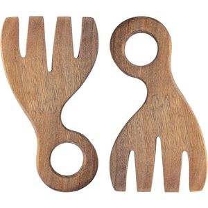 Wooden <b>Salad</b> Tossing <b>Tool</b> for Dining Experience Handcrafted Wooden <b>Salad</b> Mixer for Modern Kitchens - Product Image 2