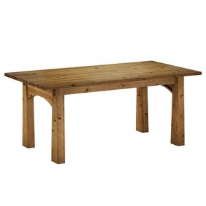 Tavolo da Pranzo in Legno Massello Rettangolare con Piano in Pietra Sinterizzata Effetto Marmo, Arredamento per Sala da Pranzo, Assemblato - Product Image 2