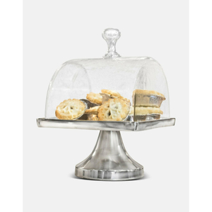 Supports à gâteaux en métal au style élégant avec couvercle en verre, présentoir à desserts rond de haute qualité, fournitures pour gâteaux d'anniversaire à domicile - Product Image 5