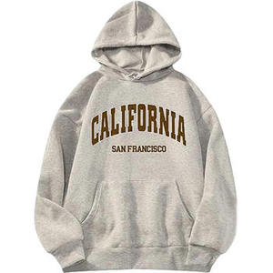 Sudaderas con capucha para hombre, color gris sólido, precio al por mayor, 100% algodón, bolsillos tipo canguro, transpirables, talla grande. - Product Image 3