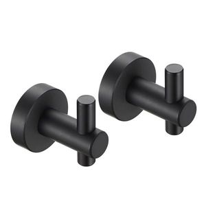 Matte Black 2-Pack Round Base <b>Wall</b> Hanging <b>Hook</b> Screws for Entry Shoe Cabinet Wardrobe Bathroom Bedroom Furniture Cozy Coat <b>Rack</b> - Product Image 1