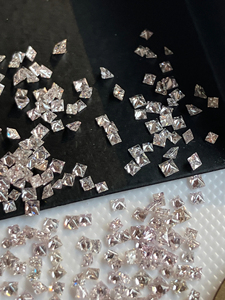 Diamantes de corte princesa cultivados en laboratorio, corte excelente, CVD HPHT, certificados por IGI, color rosa, VS-VVS, diamantes pequeños para la fabricación de joyas. - Product Image 4