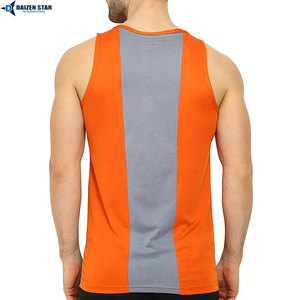 Mens Knitted Polyester/Cotton Gym Tank Top Quick Dry Breathable Eco-Friendly Fitness Bodybuilding - Product Image 3