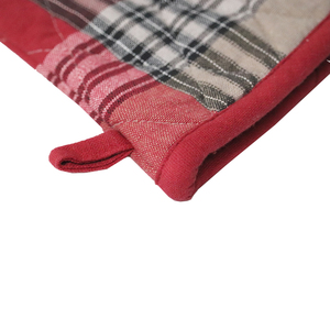 Gants de four en coton biologique de luxe, teints en fil, à carreaux, aux couleurs magnifiques, de qualité supérieure - Product Image 2