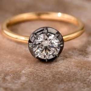 แหวนหมั้นเพชรซิคอน CVD 1 กะรัต รับรองโดย IGI เงินแท้ 925 ชุบทอง 14K เครื่องประดับเจ้าสาว - Product Image 1