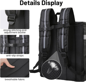Insulated Food Delivery <b>Backpack</b> with 2 Cup Holder Cooler <b>Bags</b> for Hot Cold Food for Bike Insulated Reusable Grocery Shopping - Product Image 4