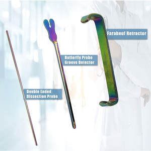 ชุดอุปกรณ์ผ่าตัดแบบมืออาชีพ 23 ชิ้น หลายสีรุ้ง สำหรับการศึกษากายวิภาคศาสตร์ พร้อมด้ามมีดผ่าตัดและใบมีด - Product Image 2