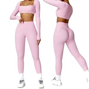 Custom Atletische Kleding Workout Gym Activewear 2 Stuk Yoga Sets Womenfitness Kleding Sport Yoga Workout Actieve Kleding - Product Image 1