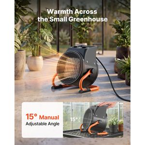 Calentador Eléctrico PTC de 1500W con Ventilador, Modos de Calor Bajo y Alto, 15 Ángulos Ajustables, Protección Contra Sobrecalentamiento - Product Image 4
