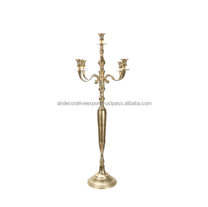 Candélabre de mariage en argent bougeoir rétro argent 5 bras support de candélabre fait main pour fêtes et événements décoration d'éclairage - Product Image 6