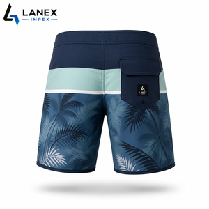 Shorts de Playa para Hombre con Estampado de Palmeras Tropicales, Secado Rápido, Elásticos en 4 Direcciones, para Surf, Natación y Deportes Acuáticos, Personalizables - Product Image 2