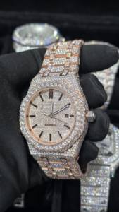 Reloj de Lujo con Diamantes, Estilo Hip Hop, Movimiento Automático, Edición Limitada, Moderno, Analógico, VVS1, Moissanita, Unisex, con Caja - Product Image 5