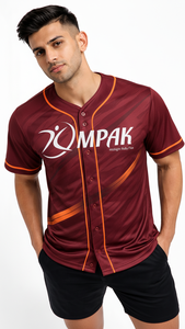 Maillot de baseball unisexe avec impression par sublimation haute résolution, manches courtes, grande taille, tissu sport respirant - Product Image 2