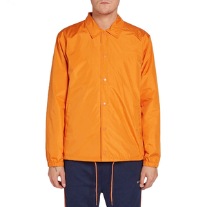 Men's Red Polyester Eco-friendly <b>Quilted</b> Hip Hop Coach Jacket Covered Button Closure Turn-down Collar Autumn Casual Wear - Product Image 5