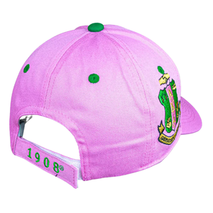 Gorra de Béisbol con Escudo Bordado en Rosa y Verde, Ajustable, de Sarga de Algodón, con Diseño de Letras Griegas, Gorra Deportiva Informal - Product Image 5