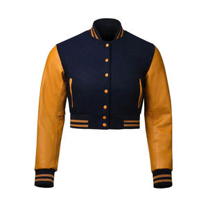 Women's Casual Varsity <b>Jacket</b> College Bomber Coat Trendy Streetwear Lightweight Wool Outerwear Zipper Pockets Custom Embroidery - Product Image 1
