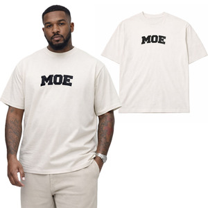 T-shirts streetwear pour hommes en coton 240 GSM avec patch en chenille, coupe oversize à épaules tombantes, logo personnalisé, partenaire de sourcing de vêtements OEM - Product Image 1