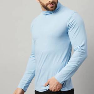 T-shirt à manches longues 100 % coton de haute qualité pour hommes, uni, en gros, pour la gym, personnalisable - Product Image 2