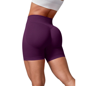 Shorts de Yoga OEM de Fábrica con Efecto Scrunch, Cintura Media, Estampado por Transferencia Térmica, Spandex/Poliéster, Transpirables, de Secado Rápido, Ecológicos - Product Image 4