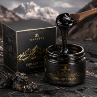 Résine de Shilajit Pure Testée en Laboratoire et Sans Métaux Lourds OAZVITA avec Acide Fulvique Antioxydant Soutien Immunitaire Pot en Verre OEM Marque Privée