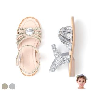 Sandalias Premium Coreanas OZKIZ para Niñas, Diseño Abierto con Decoración de Cristales, Patrón Sólido, Moda de Verano para Niñas de 2 a 7 Años, Venta al Por Mayor - Product Image 1