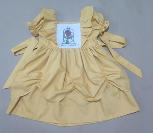 ชุดเดรสสีเหลืองเจ้าหญิงเบลล์ปักมือ - Product Image 1