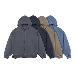 2026 vente chaude surdimensionné acide lavé en détresse sweats à capuche pour hommes en gros poids lourd déchiré Vintage vêtements d'hiver - Product Image 3