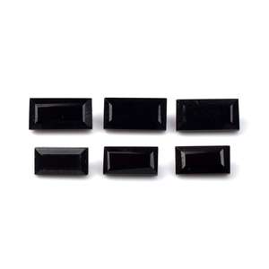 Piedra Preciosa Suelta de Ónix Negro Natural de 3x6 mm, Corte Baguette, Facetada, Calibrada, Calidad AAA++, Certificada por Terceros, para Joyería - Product Image 1